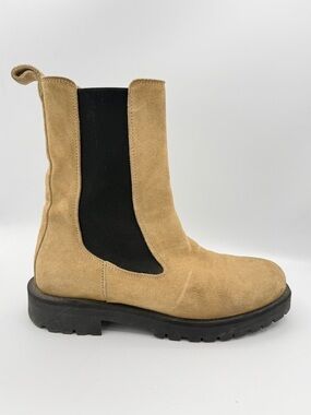 & Other Stories Suede Tall Pull On Chelsea Boot Chunky 40